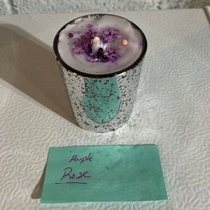 Purple Rose Candle